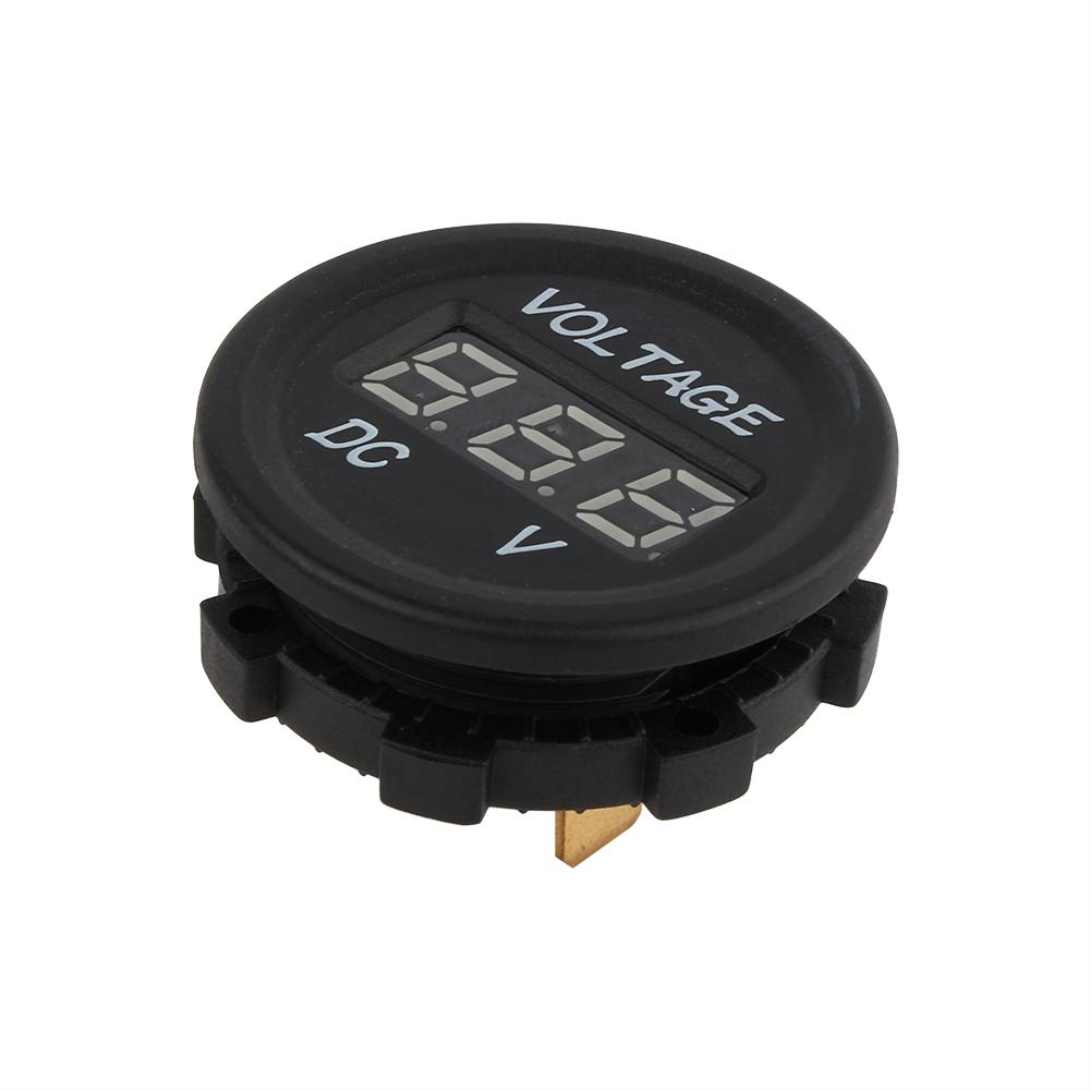 Waterproof Voltmeter Meter with LED Digital Display, 100 Brand New and High Quality, for Most Vehicles 12V-24V, Compact and Ht Resistant,