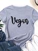 Vegan Letter Print Women T Shirt Short Sleeve O Neck Loose Women Tshirt Ladies Tee Shirt Tops Clothes Camisetas Mujer