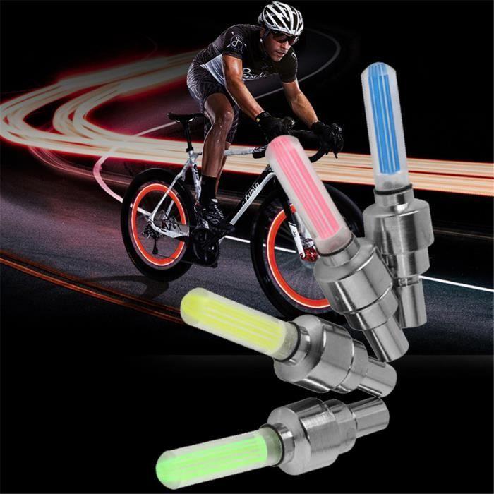 Phare avant de bicyclette YWEI - LED néon pour rayons de vélo - éclairage arrière de roue de moto - vert