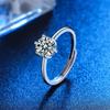 Korean Simple Fashion Zircon Open Ring for Women – Sweet Six-Claw Design
