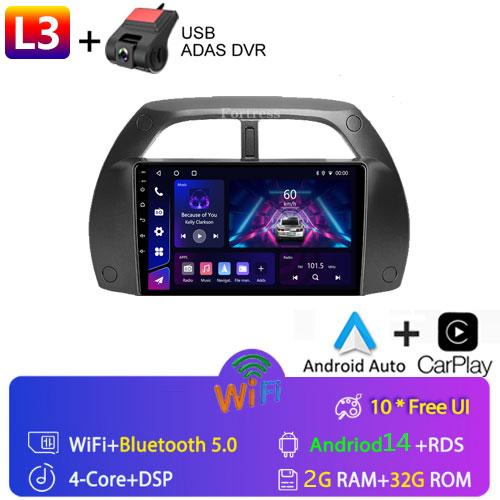 8G+128G CarPlay 2din Android AutoRadio GPS мультимедийный проигрыватель для Toyota RAV4 Rav 4 2001 2002 2003-2006 DSP IPS 2 DIN стерео