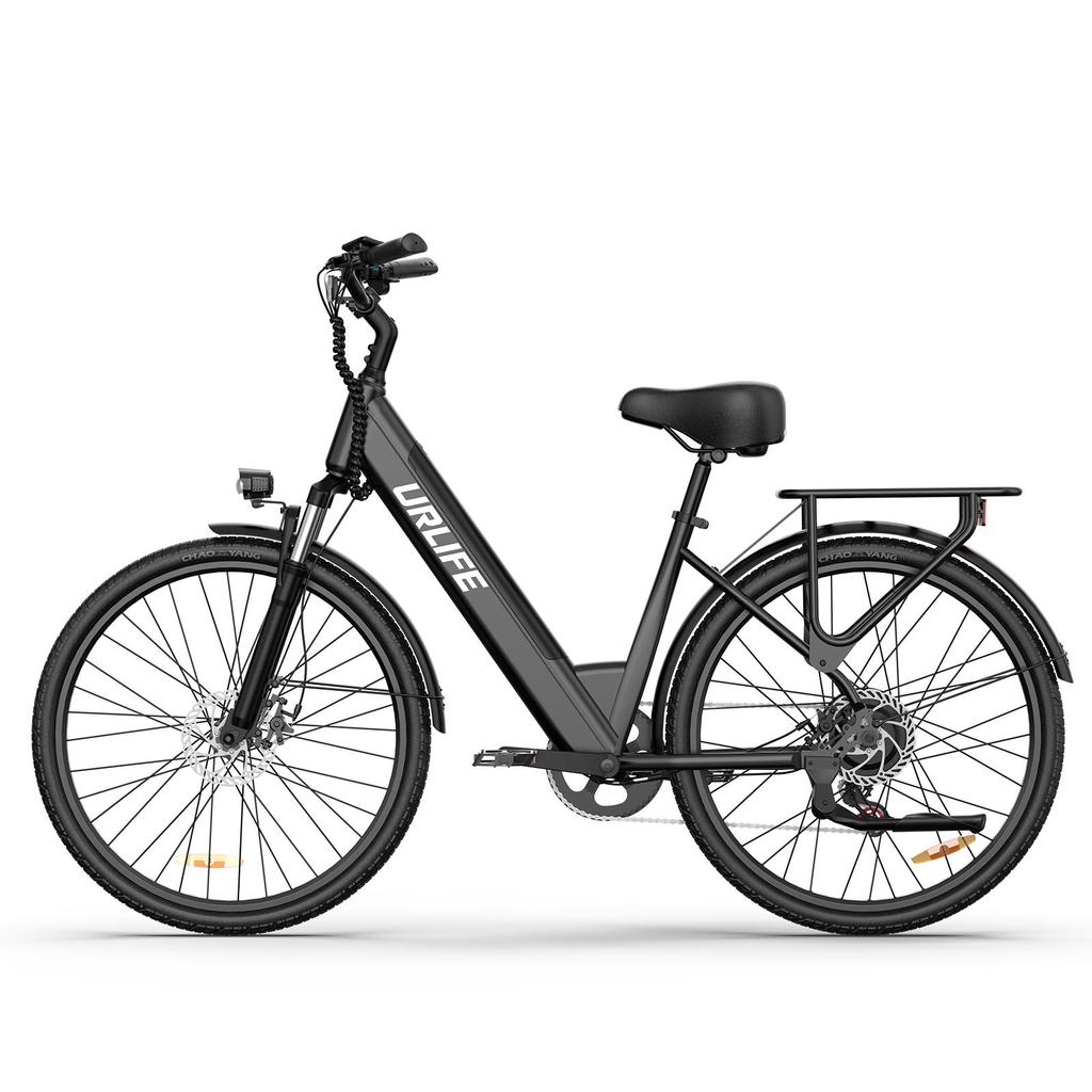 URLIFE E26 Urban Commuting E-Bike With TowSeat 36V13Ah Battery 350W Motor Eiectric Bike 26 Inch City Fat Tire Electric Bicycle