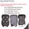 Key Fob Shell Case Replacement Fits for Chevy Suburban Tahoe GMC Yukon 2015 2016 2017 2018   Keyless Entry Smart Remote Control 6 Button Pad Outer