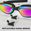 Anti-fog Adjustable Swimming Goggles Adults With Earplugs & Nose Clip Swim Glasses Professional HD Silicone Goggles Waterproof