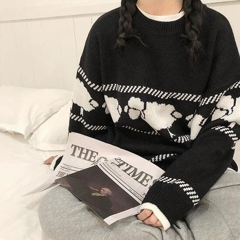 Утепленные вязаные свитера с овечьим принтом, женские повседневные шикарные кавайные пуловеры с круглым вырезом большого размера, зимние теплые пуловеры