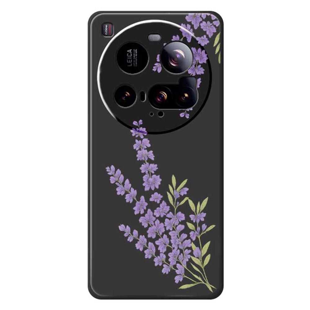 For Xiaomi 15 Ultra Case Lavender Pattern Printing Straight Edge TPU Phone Back Cover