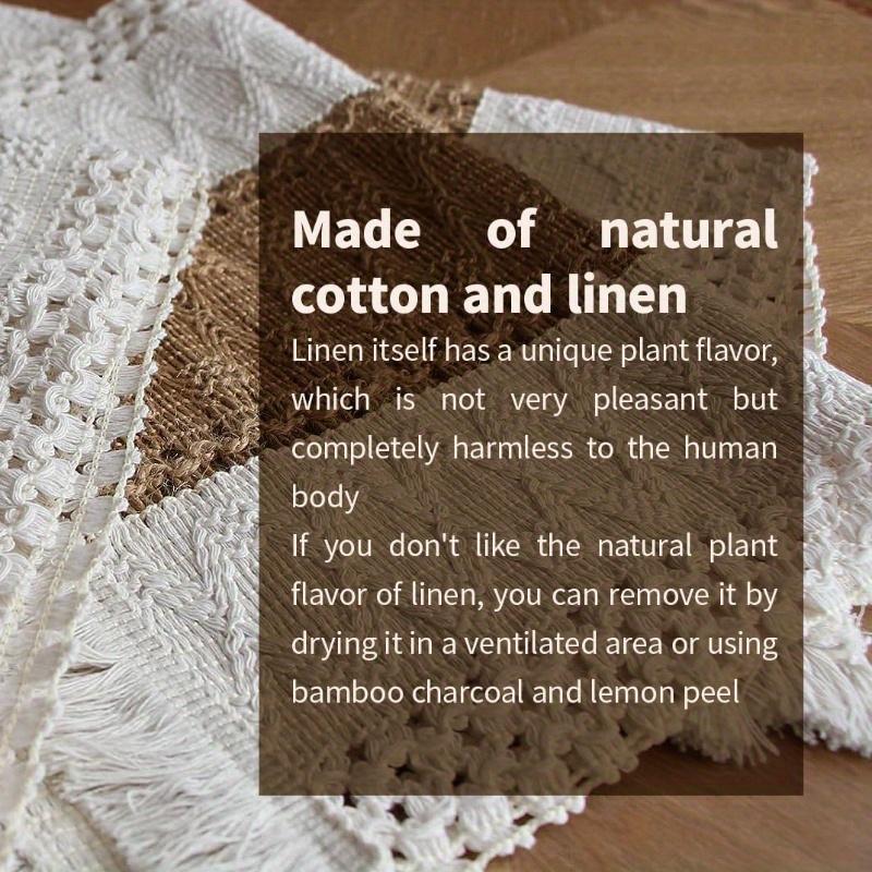 1 шт. тканый декор стола и салфетки в деревенском стиле, сумки из натурального хлопка, кухонный стол