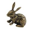 Винтажная Латунная Фигурка Кролика Настольное Украшение Заяц nament Ретро Животное Миниатюрные Фигурки Для Дома