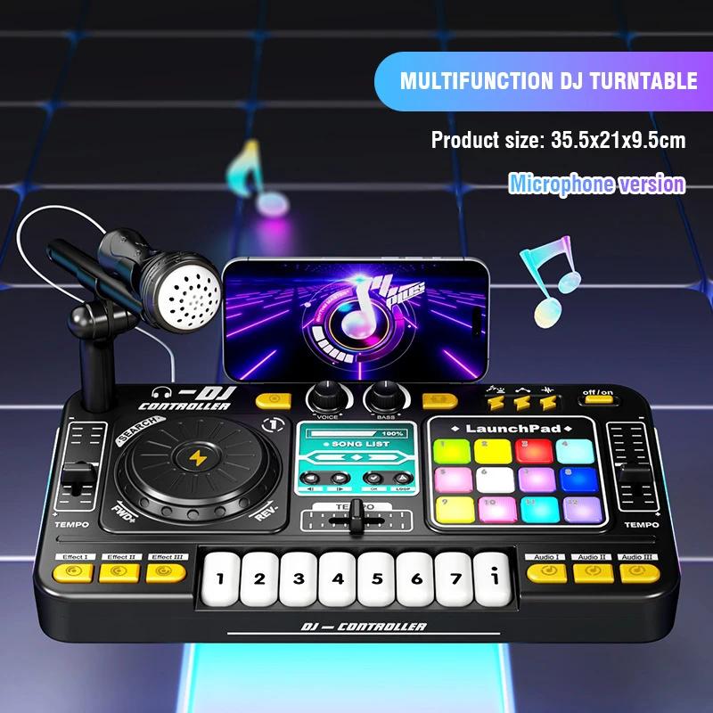 Нетоксичная Музыкальная Игрушка для Детей Симулятор DJ-микшера Контроллер Многофункциональный Электронный Орган DJ-плеер Развлекательная Игрушка Рождественские Подарки