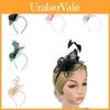 Шикарная льняная повязка на голову, декоративный fascinator для винтажных фото, свадеб и модных образов