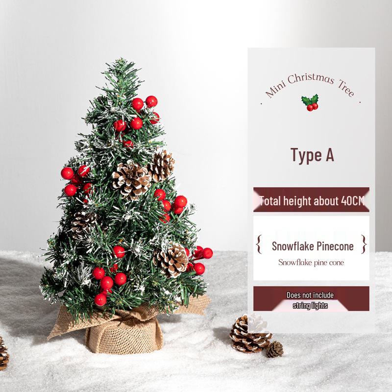 2025 Mini Christmas Tree Desktop Ornament for Home & Living Room Decor