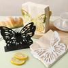 Square Base Iron Napkin Storage Stand Vertical Design Elegant Kitchen Decoration  Cafe
