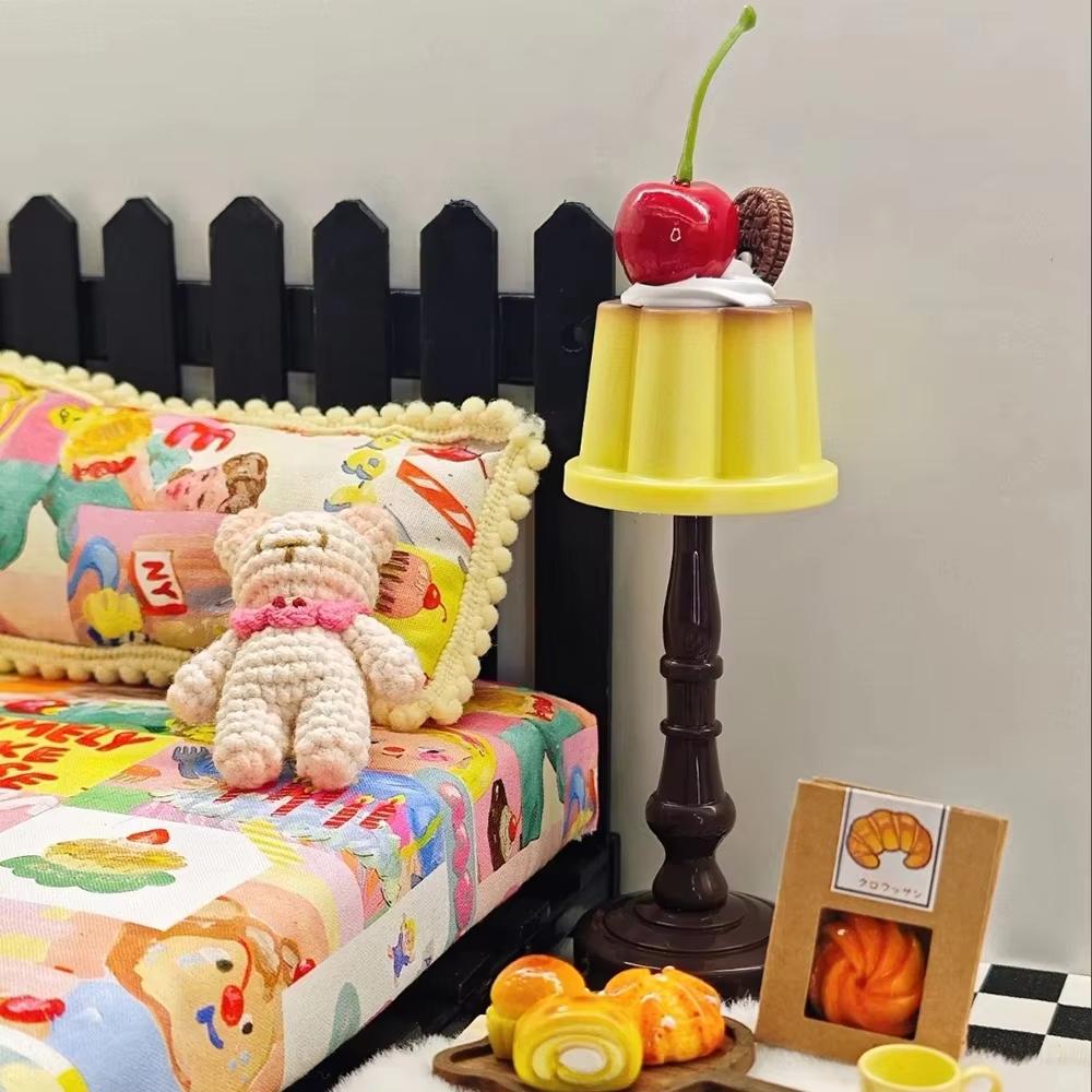 Retro Pudding Night Light, Desktop Decor light, Bedroom LED Table Lamp With Battery, Bedside Sleep Light, Suitable For Gift