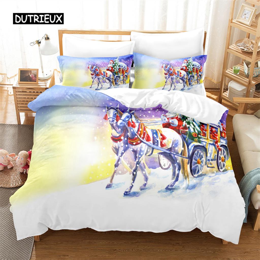 Father Christmas Bedding Set Duvet Cover Set 3d Bedding Digital Printing Bed Linen Queen Size Bedding Set Fashion Design