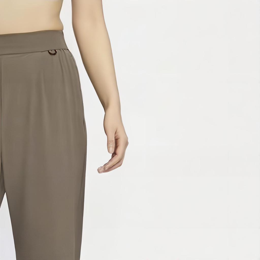 Nike Dri-Fit Удобные Дышащие Мягкие Свободного Кроя Повседневные Брюки Женские Низ Минерально-Серый HQ0236-004
