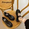 Fashion Japanese Leather Shoes Heels Waterproof Platform Mary Janes Retro British 2024 Heels Patent Leather Pumps Womens Lolita Shoes