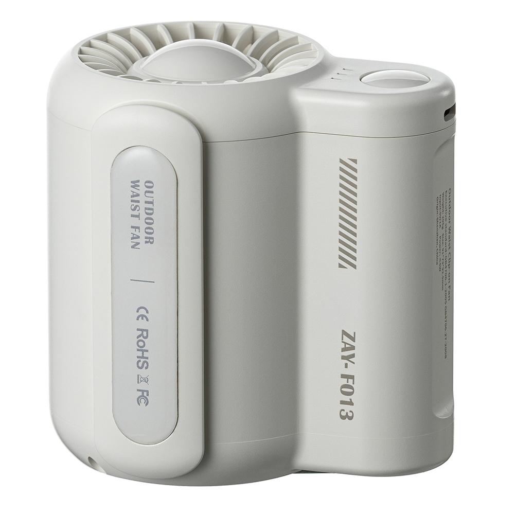 Персональный вентилятор Перезаряжаемый носимый вентилятор 3 скорости Наружный поясной вентилятор Мощный для работы на открытом воздухе Путешествий Пеших прогулок Кемпинга