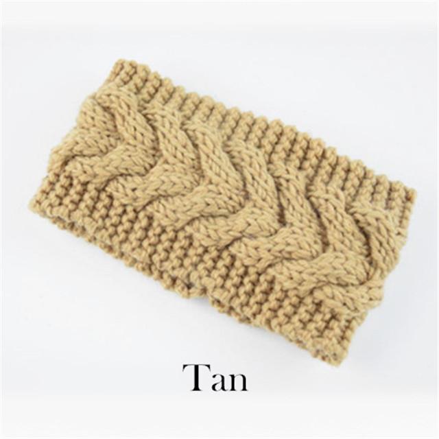 Зимние широкие повязки на голову для женщин, вязаный теплый тюрбан, повязка на голову, толстые массивные грелки для ушей, мягкие эластичные вязаные крючком повязки для волос, банданы, аксессуары для волос