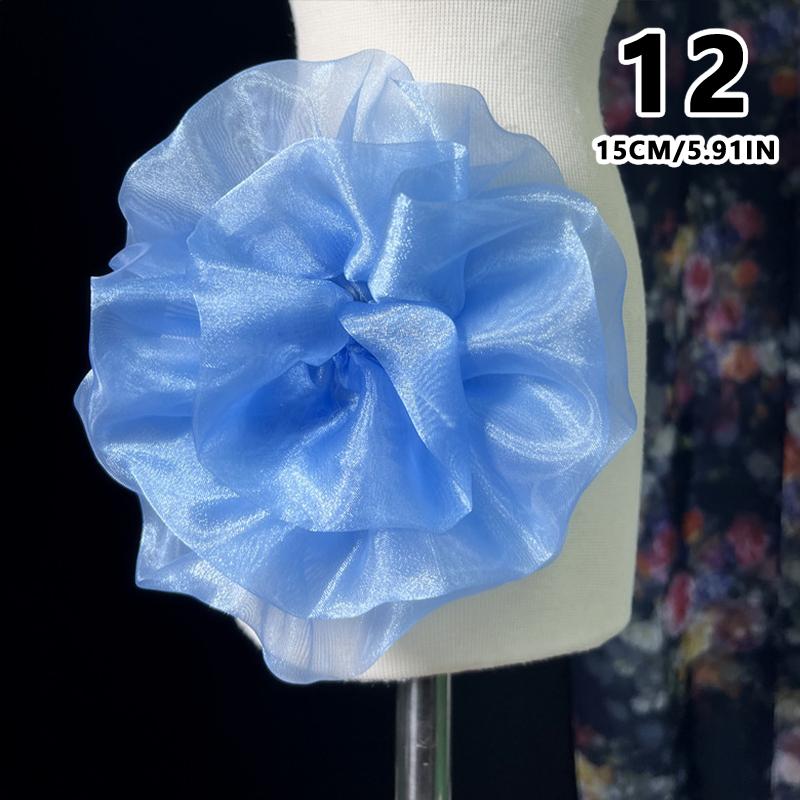 Пришивная 3D аппликация в виде цветка, большая, для женской одежды, аппликация для платьев, роскошная дизайнерская брошь, сценический свадебный наплечный аксессуар