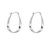 925 Swing Hoop Moebius Wave Seamless Romantic Gorgeous Sparkling Silver Binaural Suitable for Sensitive Simple Sling Design with Elegant Packaging for