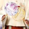 Винтажный круглый печатный веер китайский танцевальный летний классический костюм чонсам женский ханьфу кисточка веер