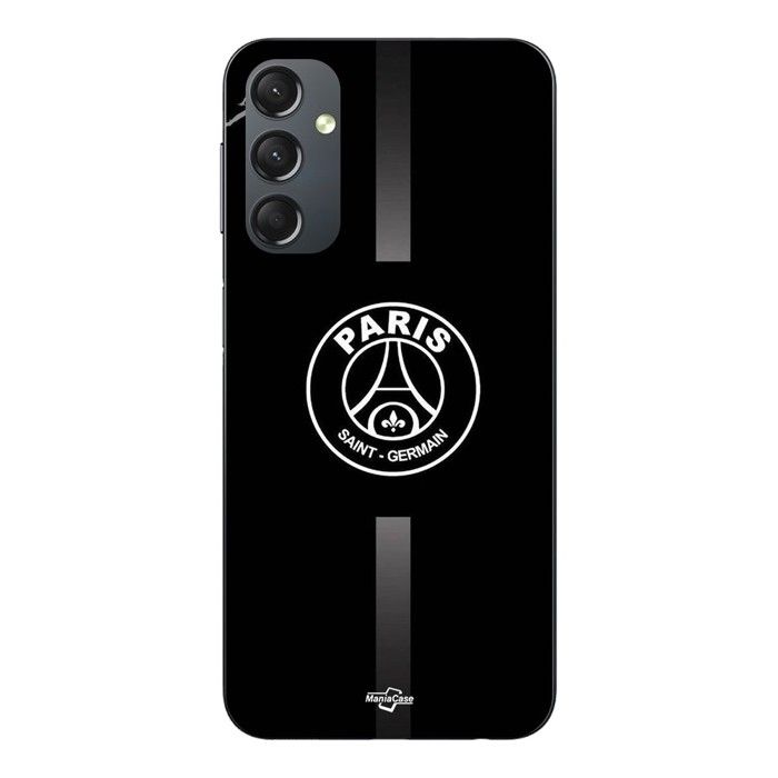 Coque Pour Samsung galaxy A24 PSG logo jordan gris fond noir Maniacase