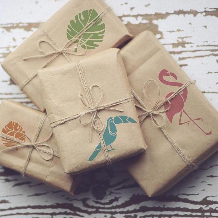 Pochoir tropical - 2 plaques