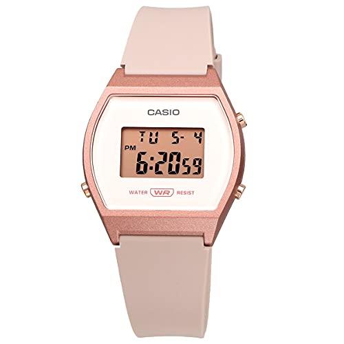 CASIO Стандартные цифровые женские часы LW-204-4A В комплекте с коробкой Международная модель Розово-бежевый Розовое золото