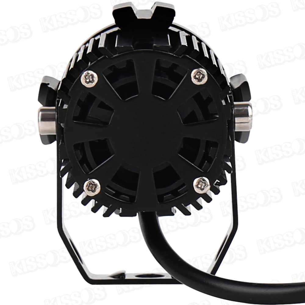 Универсальные светодиодные фары и противотуманные фары для мотоциклов, переключаемые белый/желтый, 12 В, комплект из 2 штук