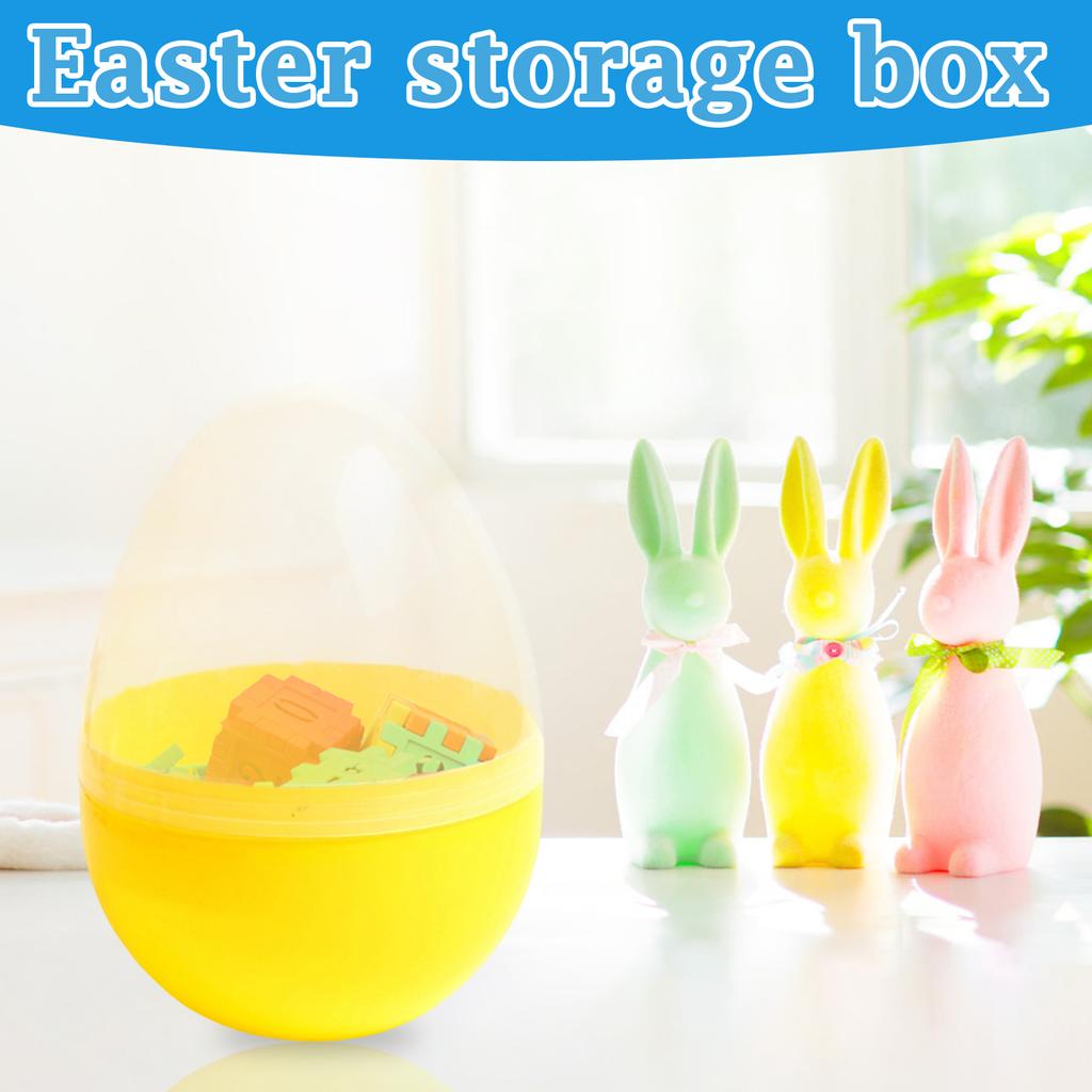Пластиковый контейнер для хранения в форме пасхального яйца - Штабелируемые органайзеры для конфет, игрушек, поделок и праздничного декора