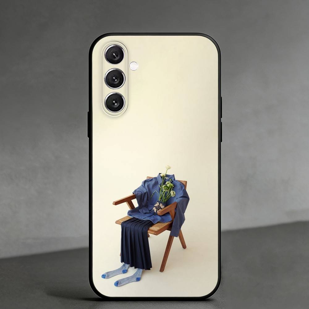 Креативная портретная арт Чехол для телефона Samsung Galaxy A91,80,73,72 ,71,53,52,32 ,31,22,21s,20, Мягкий черный чехол