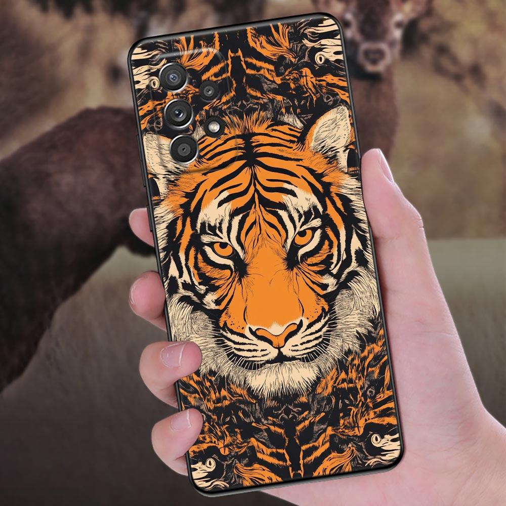 Чехол для телефона Волк Лев Кот для Samsung Galaxy A57 A56 A37 A55 A36 5G A26 A54 A52 A35 A34 A25 A17 A16 A15 A07 A06 Мягкий чехол