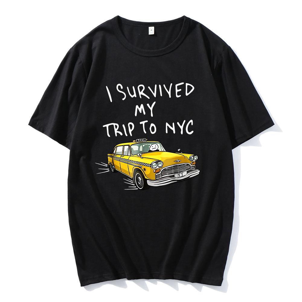 Я выжил в поездке в Нью-Йорк Футболка Футболки Тома Холланда Camisas Streetwear Забавные Автомобильные Мультяшные Графические Футболки Летние Хлопковые Мягкие Топы