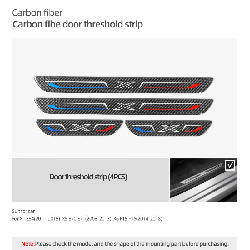 bftws1 For BMW X1 E84 2011-2015 Carbon Fiber Center Console Gear CD Door Panel Trim Sticker Decoration Car Interior Tuning Accessories