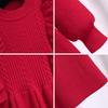 Stylish Long-Sleeve Knitted Princess Dress for Girls - Spring, Autumn, Winter