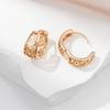 Kinel Vintage Hollow Dangle Earrings For Women Gold Color Glossy Jewelry
