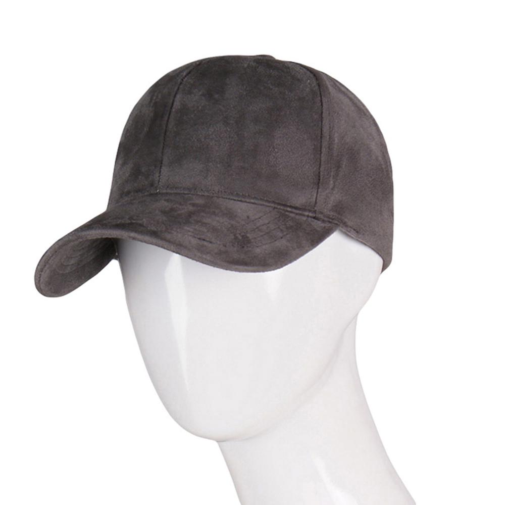 Бейсболки для женщин Модный бренд Snapback Кепка Уличный Хип-Хоп Замша Женские Черный Серый112