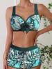 Summer Colorful Printed Sexy Swimwear Bikini Swimsuit Beachwear Ladies Low Waisted Swimwear Women's Swimwear Swim Trunks S-5XL