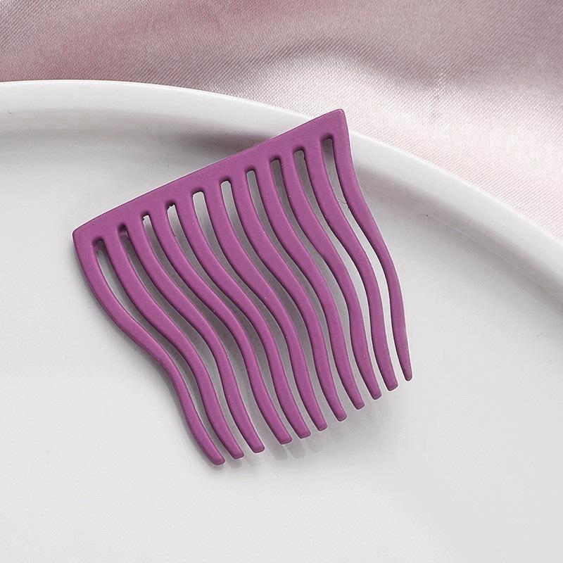 Заколка-расческа ярких цветов, простая металлическая заколка для волос, заколка для челки, корейская модная заколка-вставка, нескользящая расческа для укладки волос