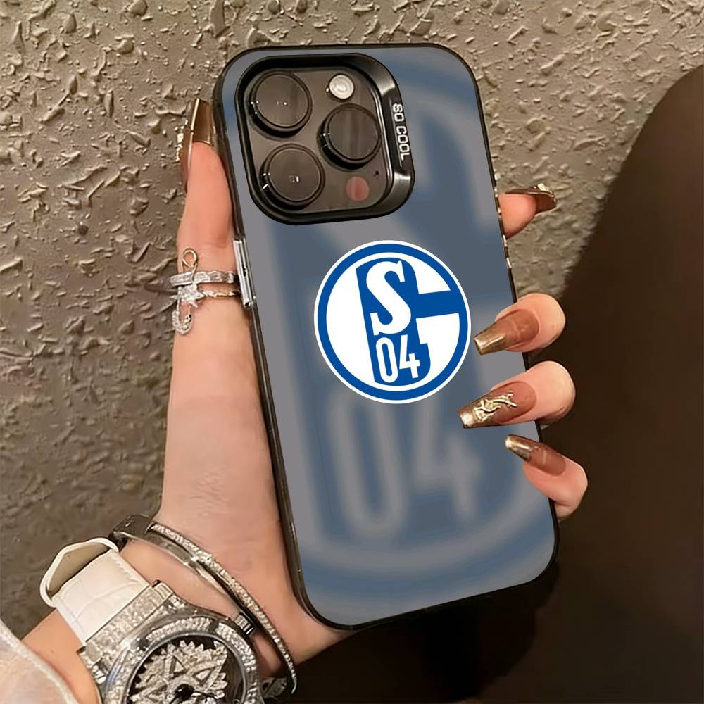Чехол для телефона S-Schalke 04-PC для iPhone 17,16,15,14,13,12,11 Plus,Pro Max,XS,Цветной Серебристый Черный Чехол