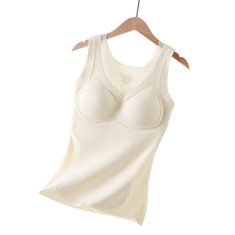 Женский бесшовный жилет с двусторонним начесом: Шелк тутового дерева и мериносовая шерсть, осенне-зимний стиль с базовым слоем из плюшевого бархата