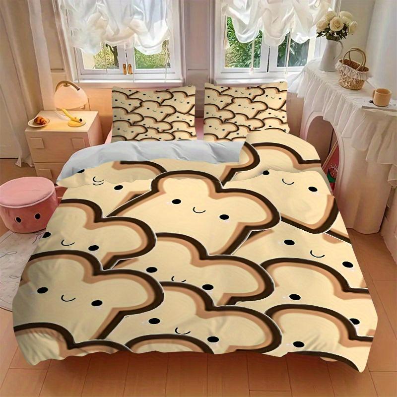 3pcs Cloud Pattern Bedding Set, Breathable and Soft, Suitable for Bedroom Decor (1*Duvet Cover + 1/2*Pillowcases, No Core) yy250821143