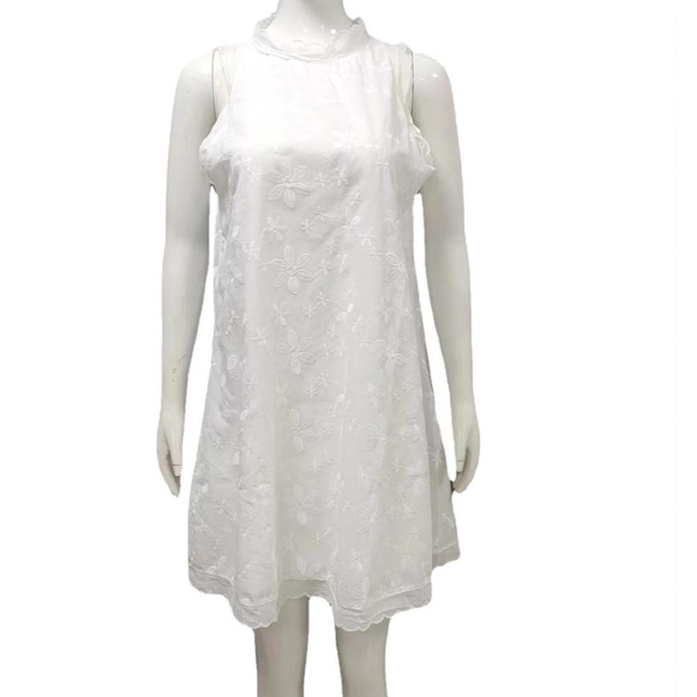 Lolita Dress Casual A Line Sleeveless Linen Summer Dress For Women