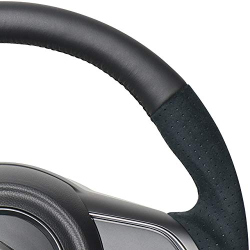 REAL Steering Wheel [for Swift Sport (ZC33S)/Swift (ZC83S, Etc.)] Black Leather & Black Ultrasuede SZA-ALC-BK