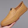 Весенние новые туфли для мужчин из натуральной кожи повседневная обувь модные туфли для скейтбординга на плоской подошве удобные мокасины без застежек