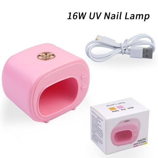 Портативная мини-лампа для ногтей с питанием от USB, компактный дизайн, ТВ-образный лак для ногтей без черного цвета, быстросохнущий маникюрный аппарат для ногтей