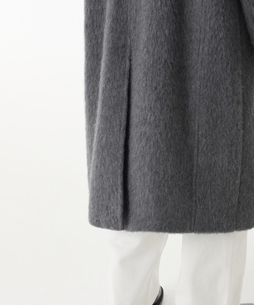 Musinsa Standard Hairy Alpaca Blend Oversized Balmacaan Coat [Grey]