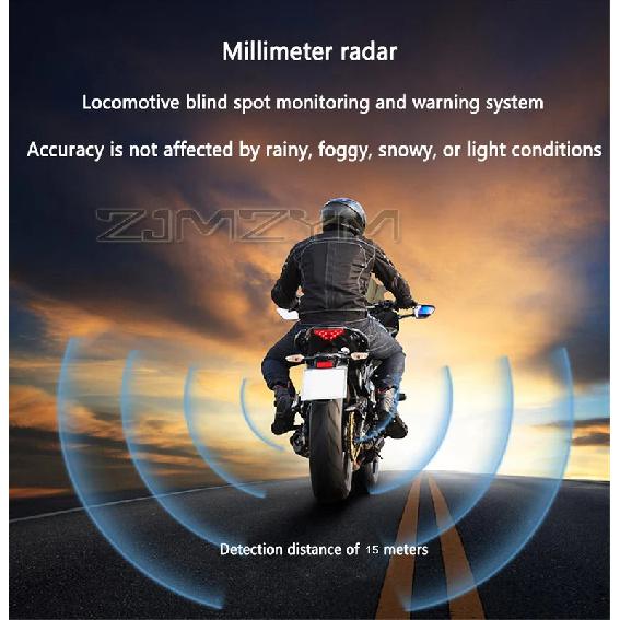 Motorcycle 15m Blind Spot Monitoring With 24G Millimeter Wave Radar For Lane Change And Lane Change Assistance BSD Locomotive