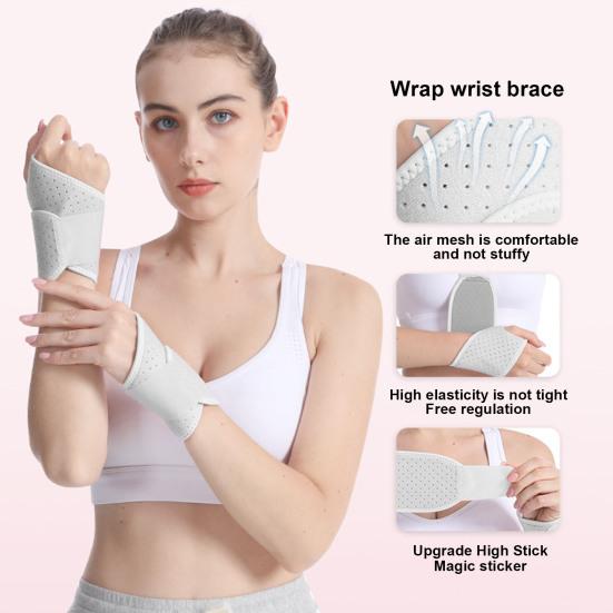 Спортивный браслет, бандаж на запястье с застежкой, регулируемая дышащая ткань, компрессионная поддержка, повязка на запястье, поддержка суставов для фитнеса, защита запястья