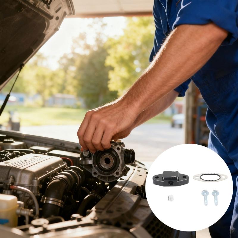 Aircraft Grade Aluminum Bypass Guard Cover (2x 1/8" NPT Ports) for LS Engines Enhancing Cooling Efficiency and Longevity